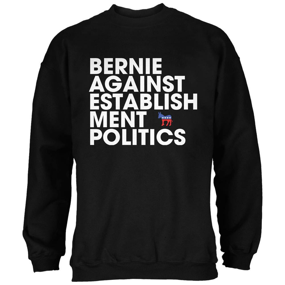 Election 2016 - Bernie Against Politics Black Adult Sweatshirt Men's Sweatshirts Old Glory 2XL Black
