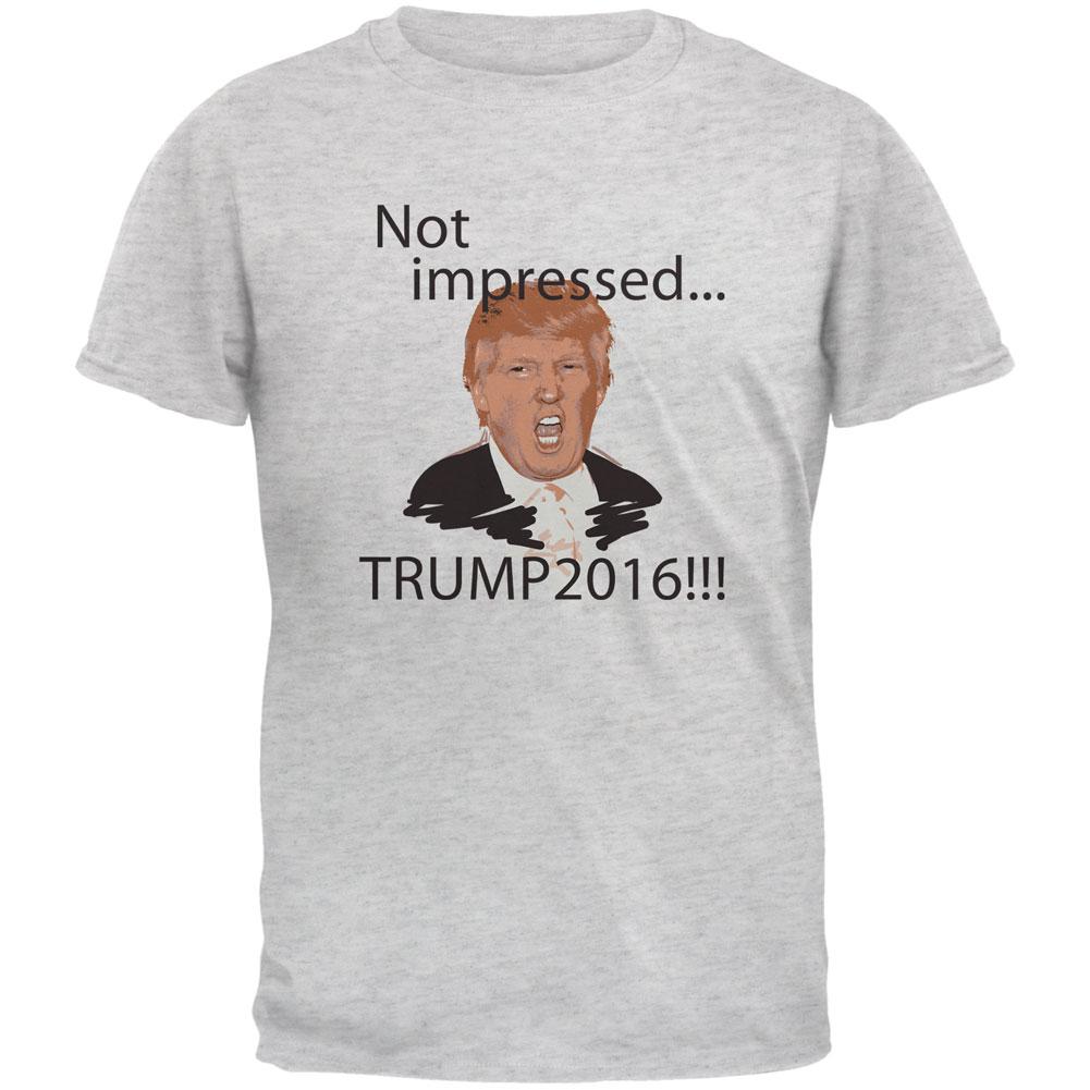 Election 2020 Trump Not Impressed Light Heather Grey Adult T-Shirt Men's T-Shirts Old Glory 2XL Grey