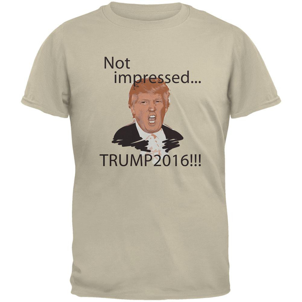 Election 2016 Trump Not Impressed Sand Adult T-Shirt Men's T-Shirts Old Glory 2XL Off-White