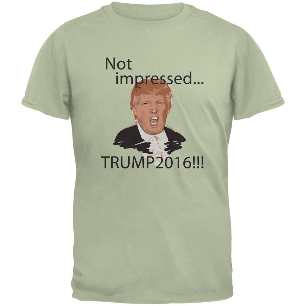 Election 2016 Trump Not Impressed Serene Green Adult T-Shirt Men's T-Shirts Old Glory 2XL Green