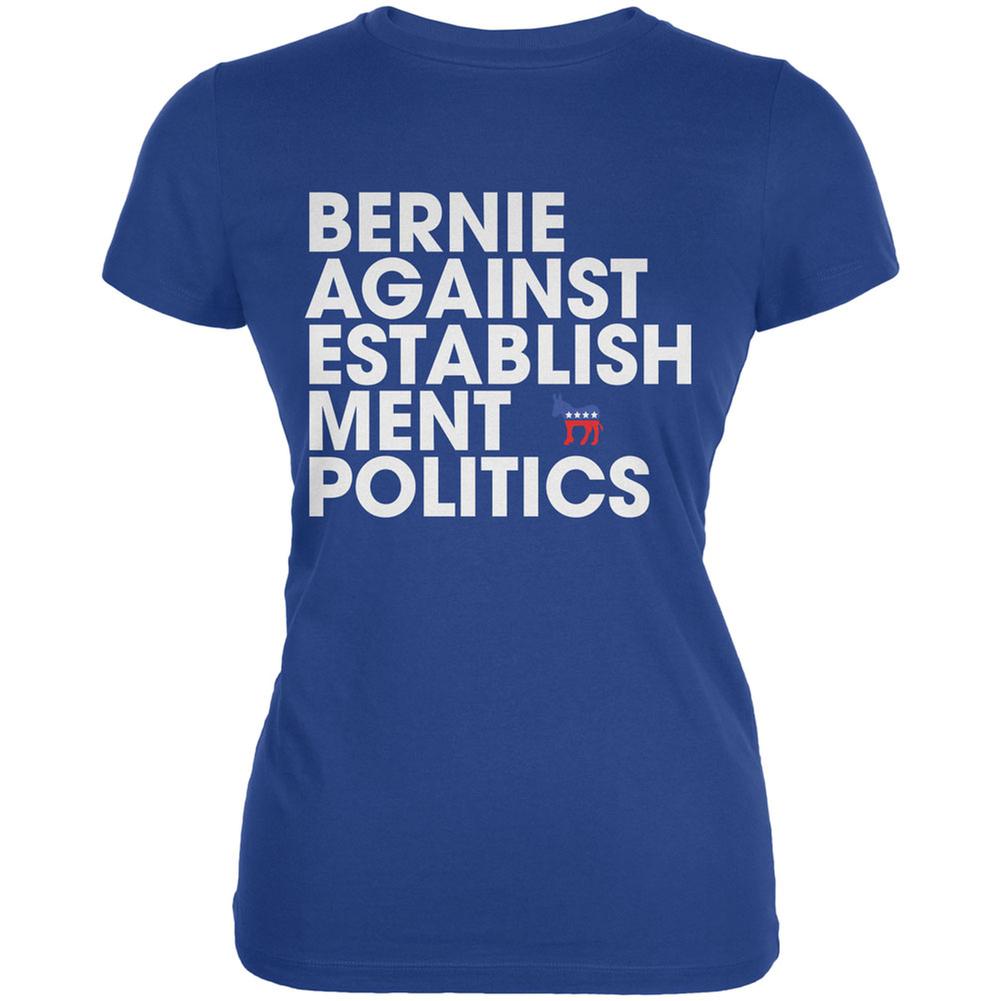 Election 2016 - Bernie Against Politics Royal Juniors Soft T-Shirt Juniors T-Shirts Old Glory 2XL Blue