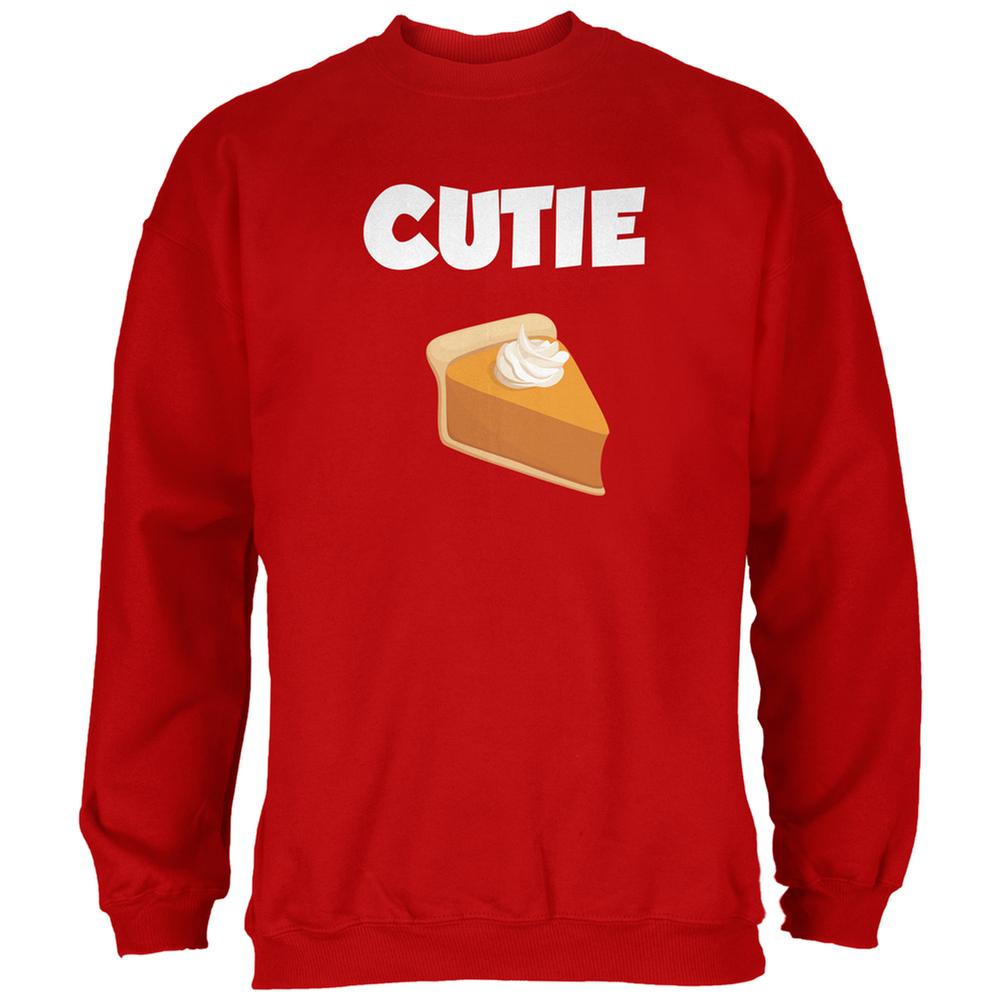 Thanksgiving Cutie Pie Red Adult Sweatshirt Men's Sweatshirts Old Glory 2XL Red
