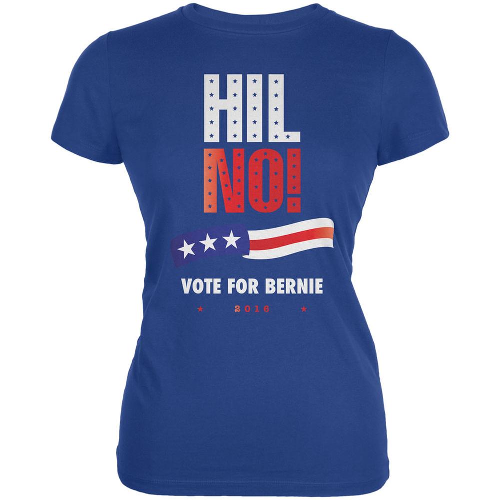 Election 2016 Hil No Vote Bernie Royal Juniors Soft T-Shirt Juniors T-Shirts Old Glory 2XL Blue
