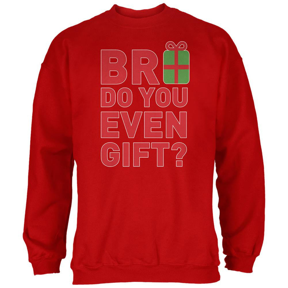 Christmas Bro Do You Even Gift Red Adult Sweatshirt Men's Sweatshirts Old Glory 2XL Red