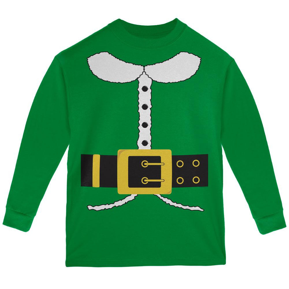 Holiday Elf Costume Green Youth Long Sleeve T-Shirt Youth Long Sleeves Old Glory