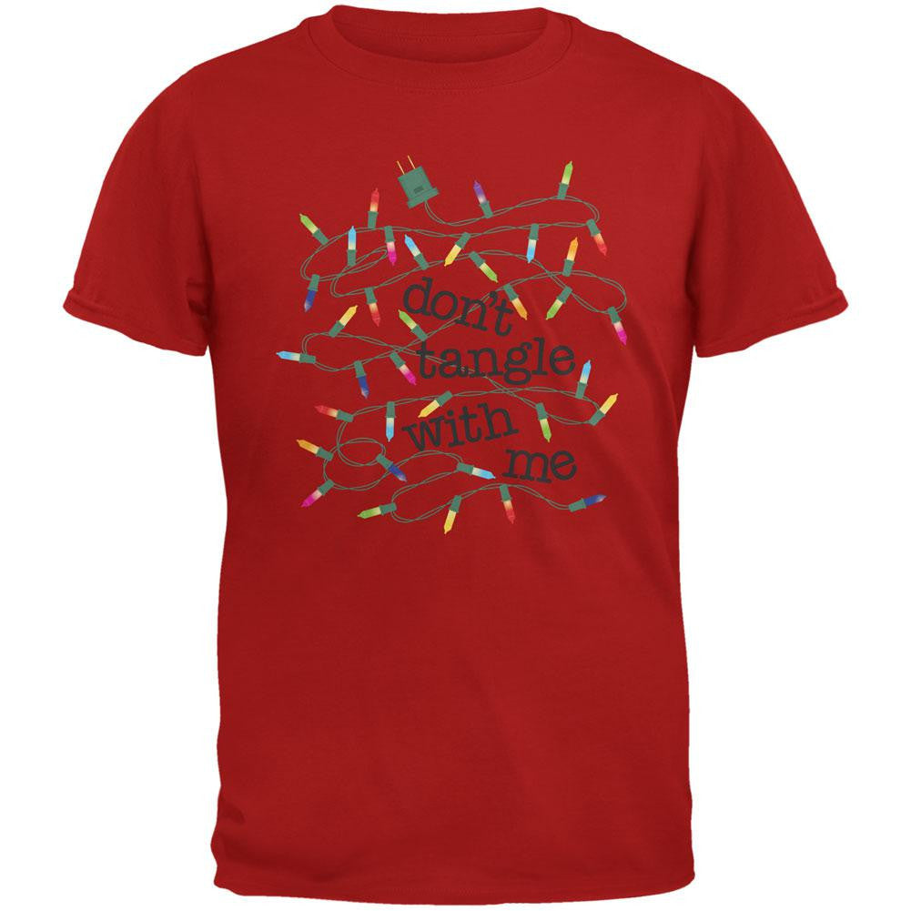 Christmas Dont Tangle With Me Red Adult T-Shirt Men's T-Shirts Old Glory 2XL Red