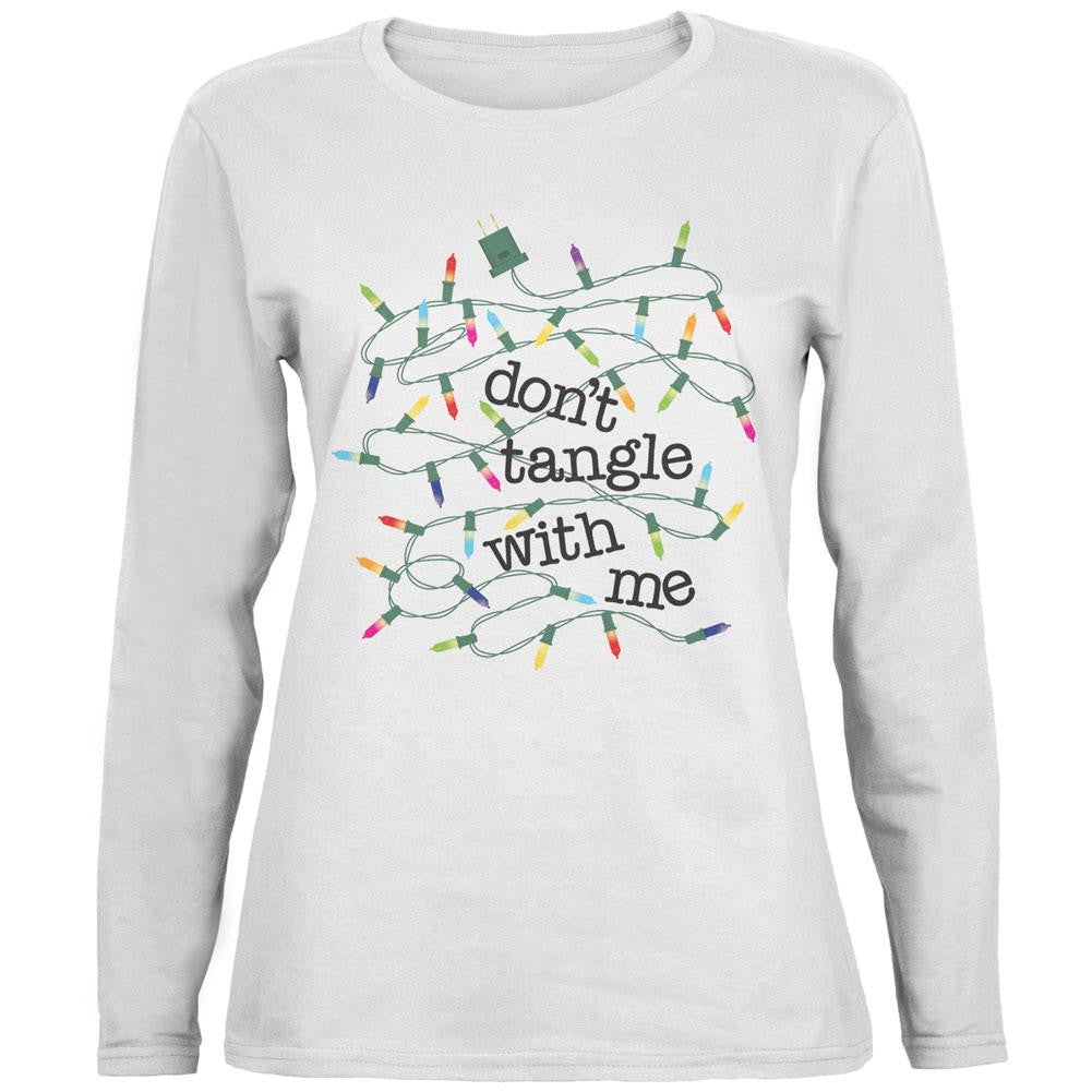 Christmas Dont Tangle With Me White Womens Long Sleeve T-Shirt Women's Long Sleeves Old Glory 2XL White