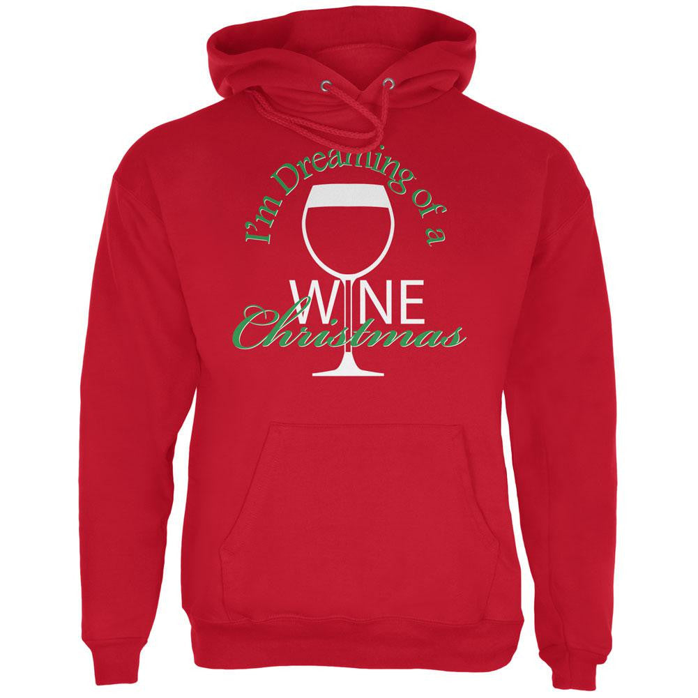 Wine Christmas Red Adult Hoodie Men's Hoodies Old Glory 2XL Red