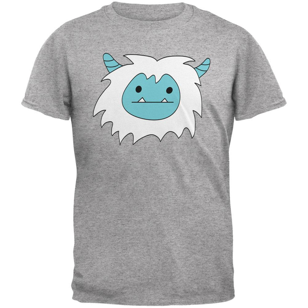 Christmas Abominable Yeti Heather Grey Youth T-Shirt Youth T-Shirts Old Glory LG Grey