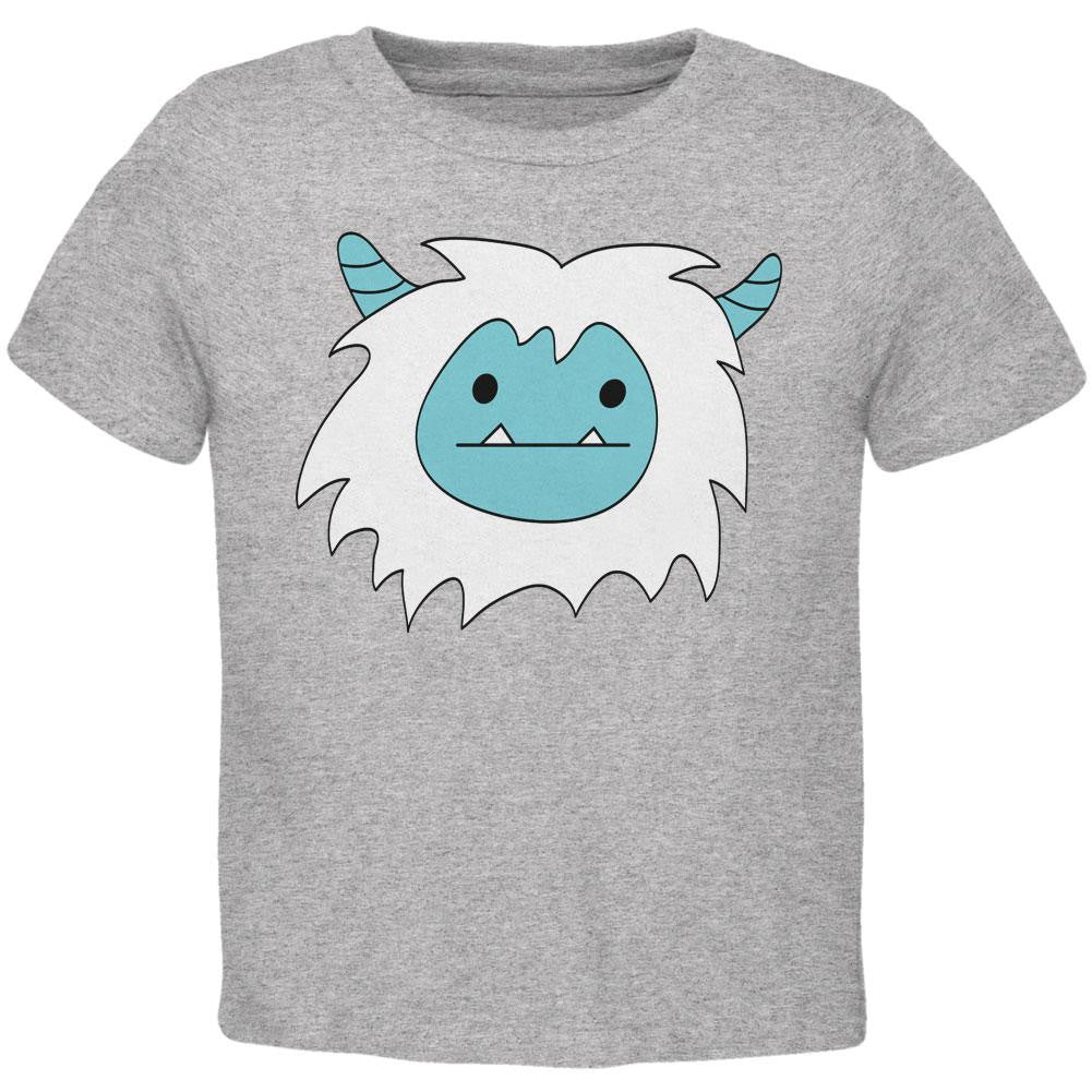 Christmas Abominable Yeti Heather Toddler T-Shirt Toddler T-Shirts Old Glory 2T Grey