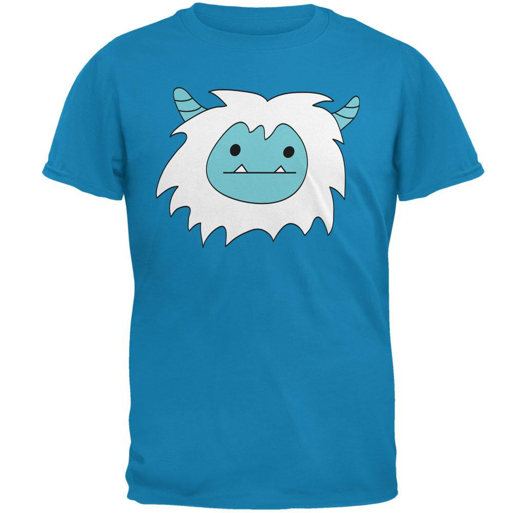 Christmas Abominable Yeti Sapphire Blue Adult T-Shirt Men's T-Shirts Old Glory 2XL Blue