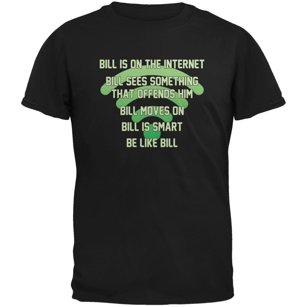 Bill Offended Internet Smart Black Adult T-Shirt Men's T-Shirts Old Glory 2XL Black