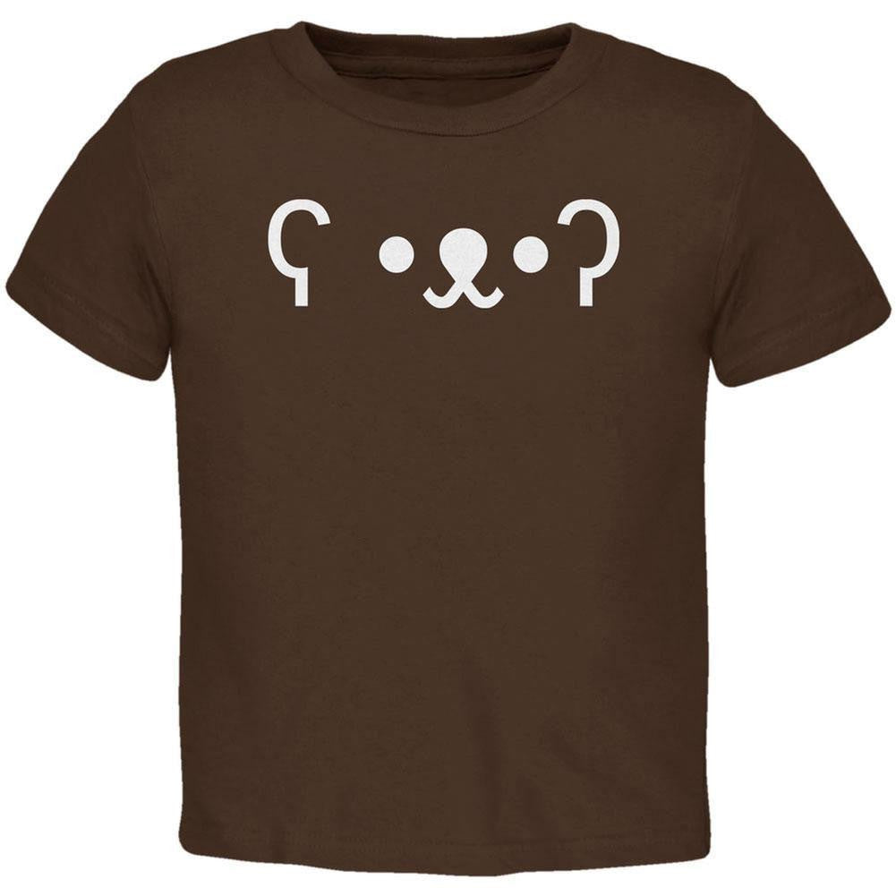 Funny Emojicon Bear Brown Toddler T-Shirt Toddler T-Shirts Old Glory 2T Brown