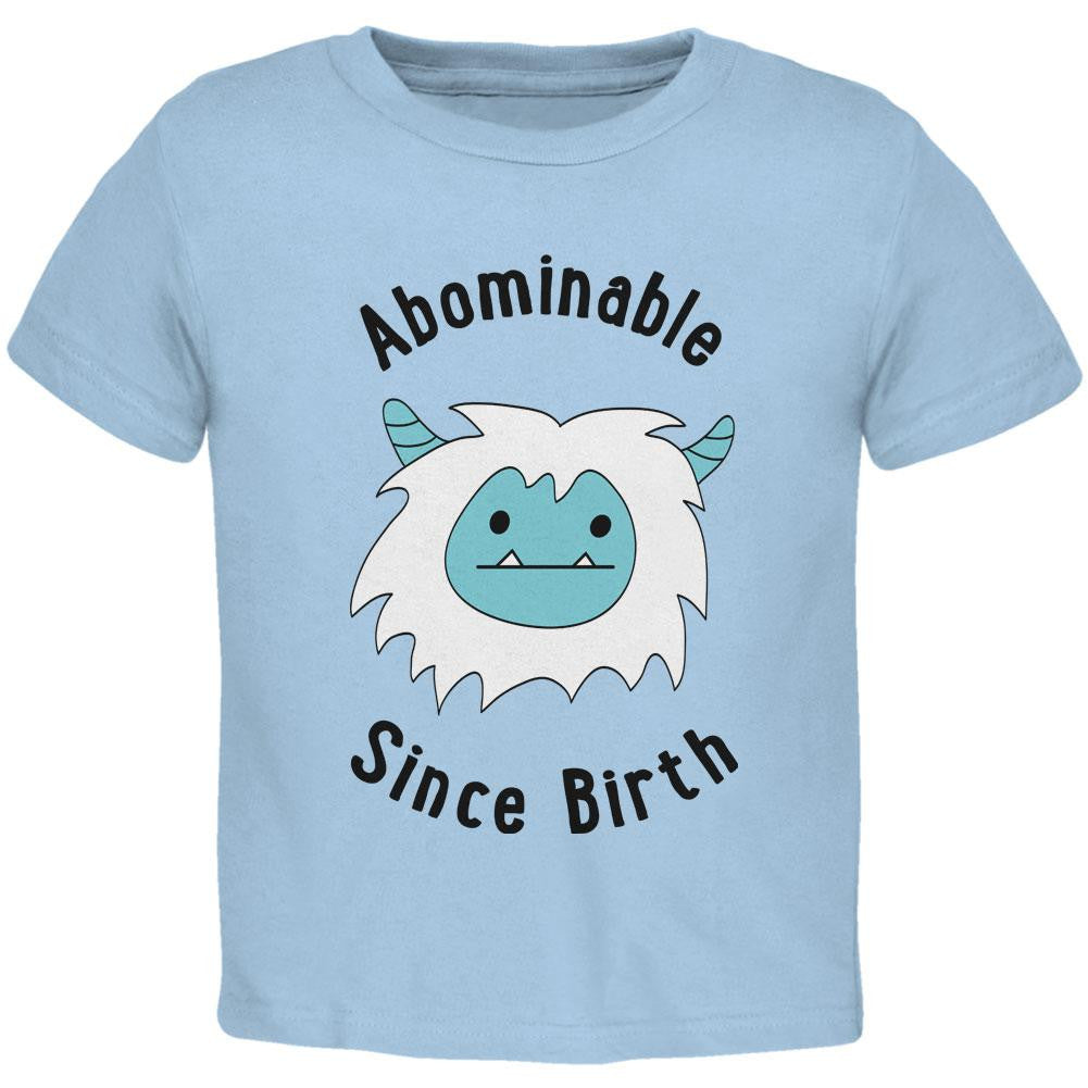 Christmas Abominable Since Birth Yeti Light Blue Toddler T-Shirt Toddler T-Shirts Old Glory 2T Blue