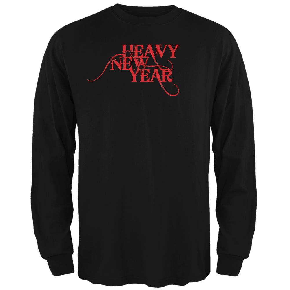 Heavy Metal New Year Black Adult Long Sleeve T-Shirt Men's Long Sleeves Old Glory 2XL Black