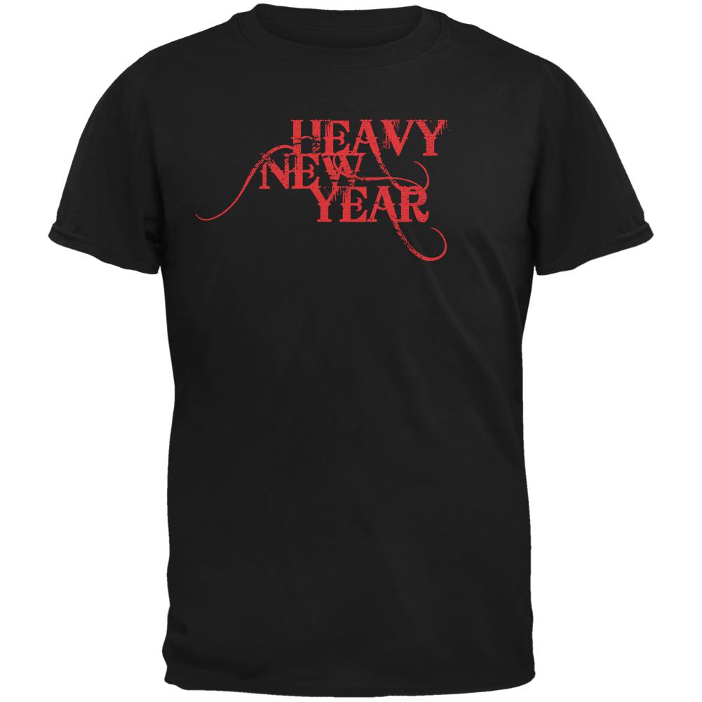 Heavy Metal New Year Black Adult T-Shirt Men's T-Shirts Old Glory 2XL Black