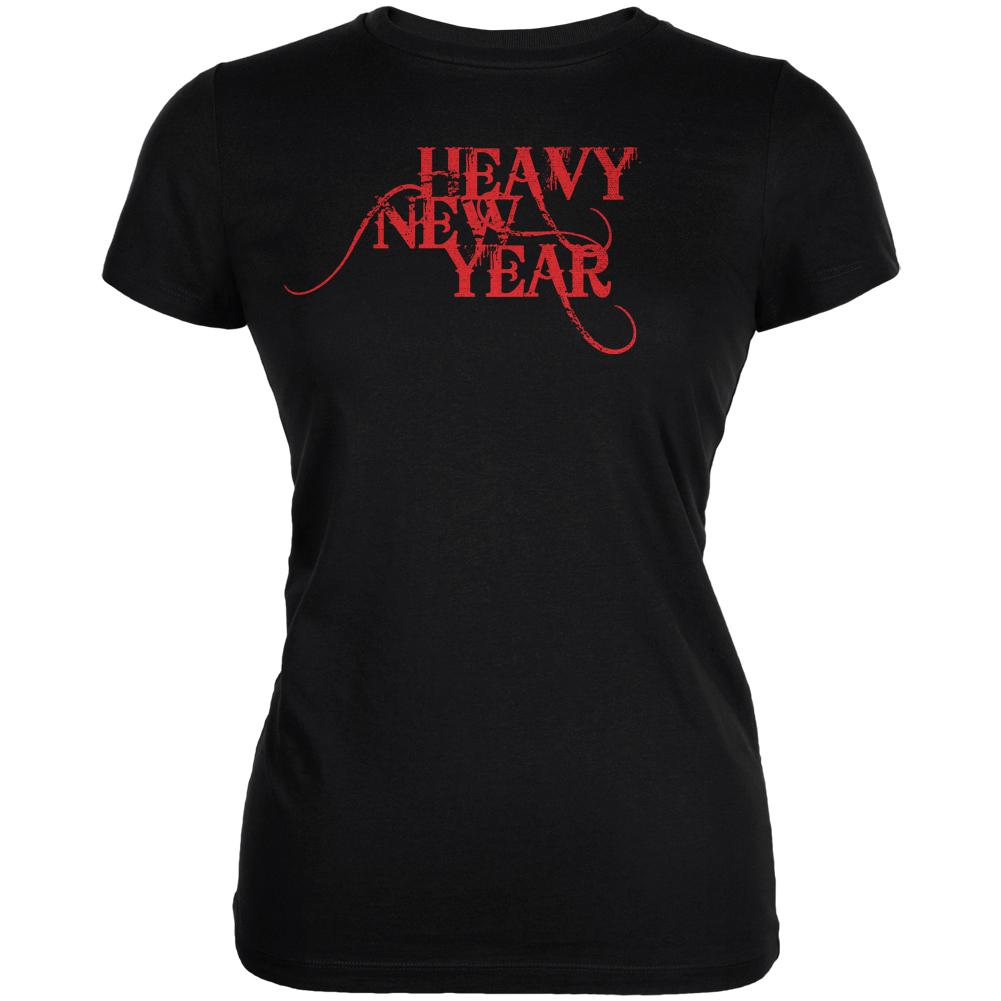 Heavy Metal New Year Black Juniors Soft T-Shirt Juniors T-Shirts Old Glory 2XL Black