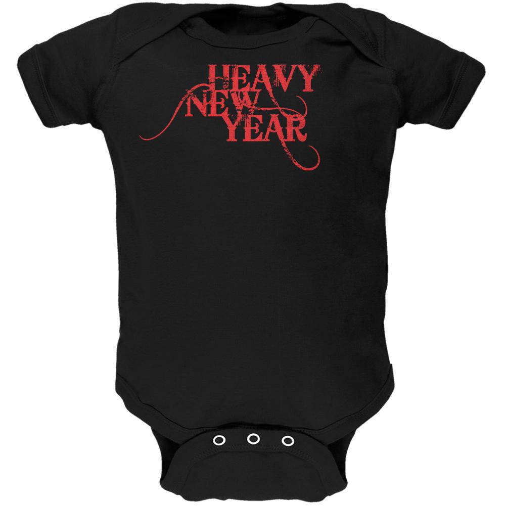Heavy Metal New Year Black Soft Baby One Piece Baby One Piece Old Glory 0-3M Black