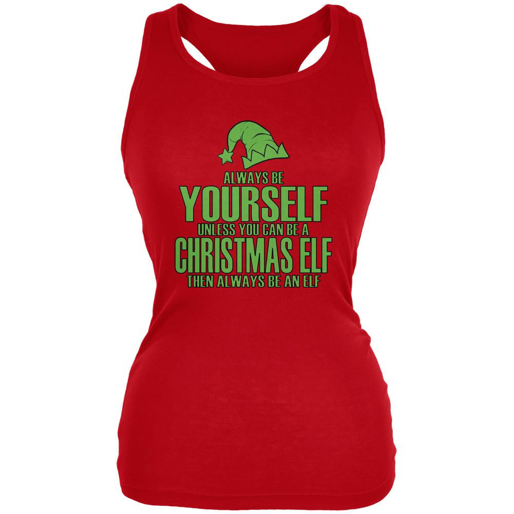 Christmas Always Be Yourself Christmas Elf Red Juniors Soft Tank Top Juniors Tank Tops Old Glory 2XL Red