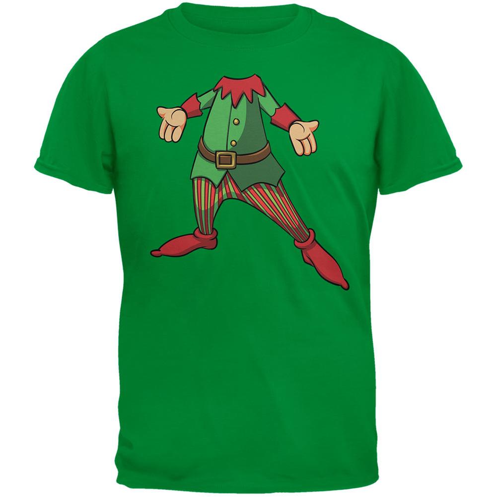 Christmas Happy Elf Irish Green Adult T-Shirt Men's T-Shirts Old Glory 2XL Green