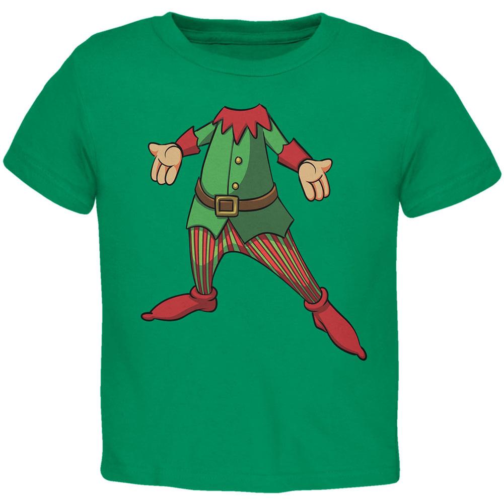 Christmas Happy Elf Kelly Green Toddler T-Shirt Toddler T-Shirts Old Glory 2T Green