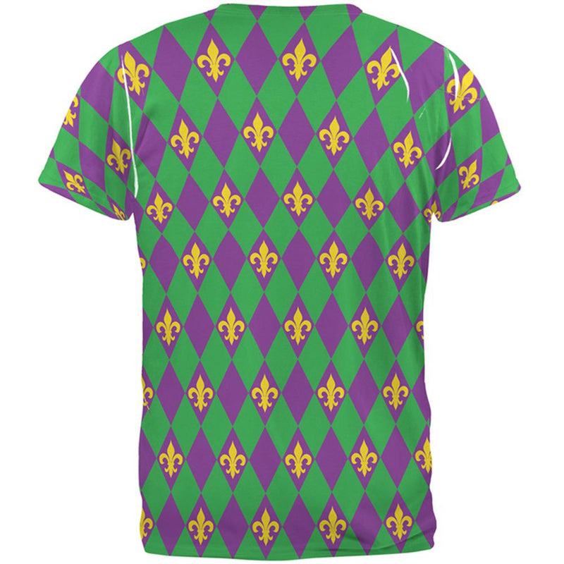 Mardi Gras Fleur De Lis All Over Adult T-Shirt Men's T-Shirts Old Glory