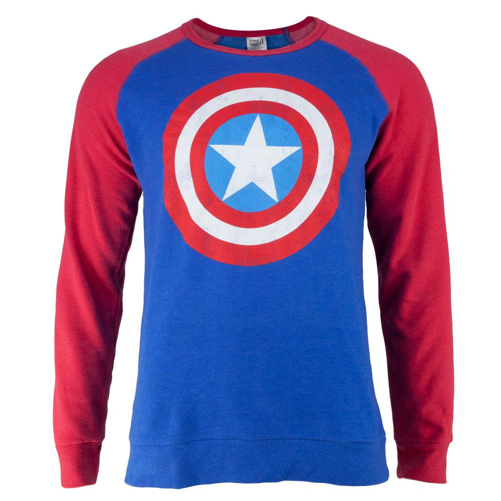 Captain America - Color Block Shield Adult Sweater Men's Long Sleeves Old Glory SM Multi