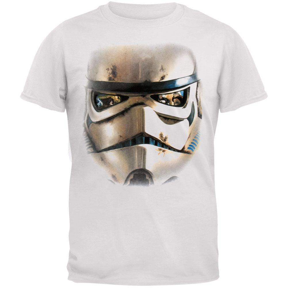 Star Wars - Storm Trooper Big Face Adult T-Shirt Men's T-Shirts Star Wars 2XL White