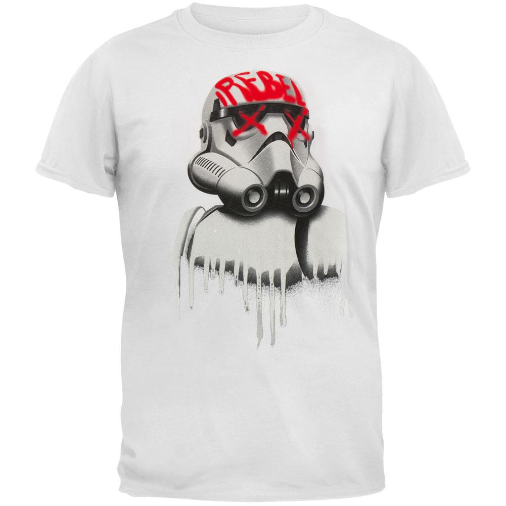 Star Wars Rebels - Stormed Helmet Graffiti Adult T-Shirt Men's T-Shirts Star Wars 2XL White