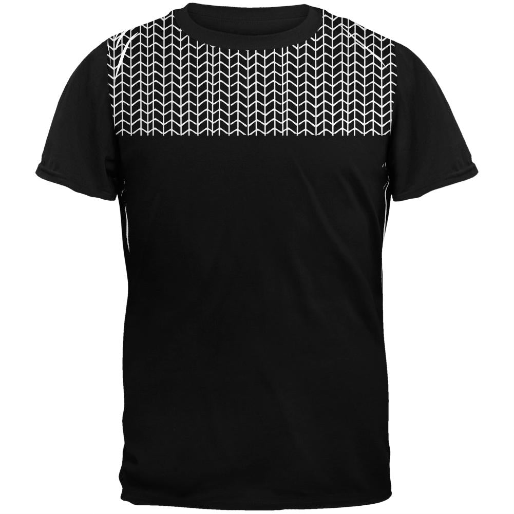Knit Stitch Doodle B Adult Black Back T-Shirt Men's T-Shirts Old Glory LG Grey