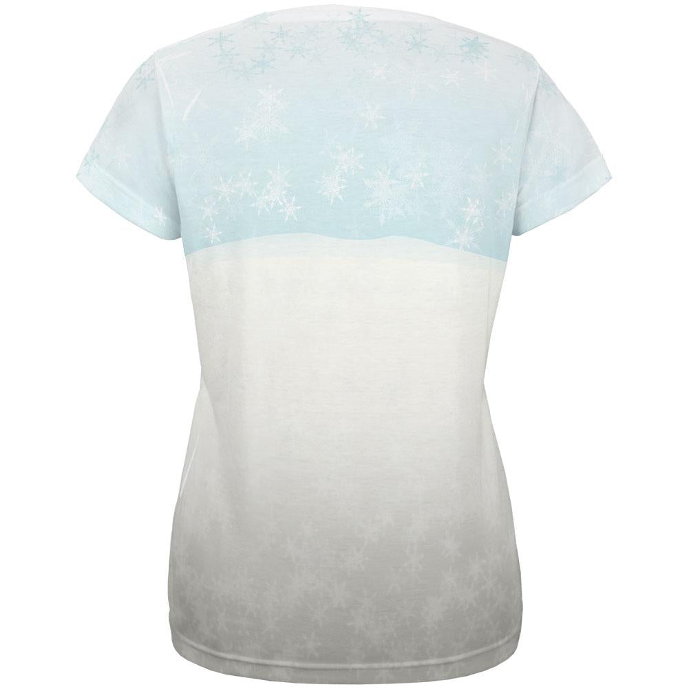 Christmas Santa Jaws Claus Horror All Over Womens T-Shirt Women's T-Shirts Old Glory