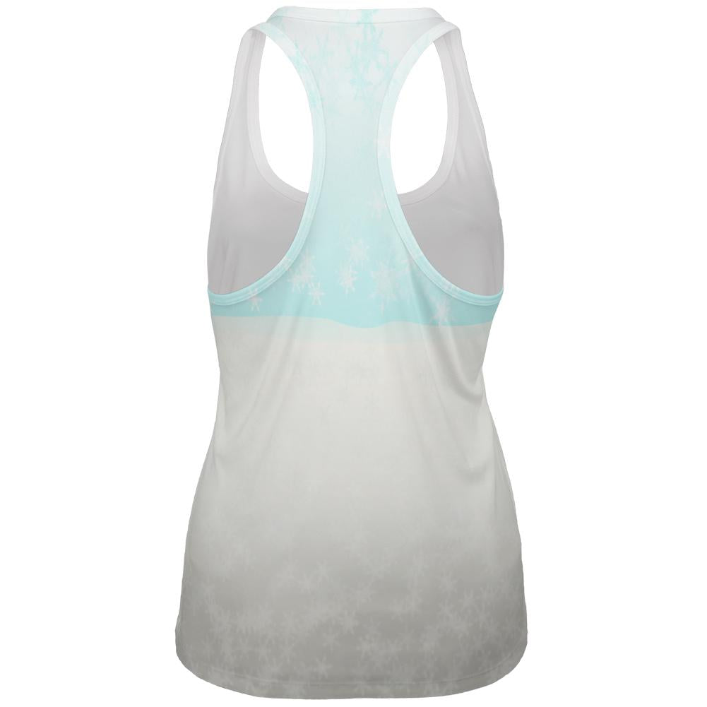 Christmas Santa Jaws Claus Horror All Over Womens Racerback Tank Top Women's Tank Tops Old Glory