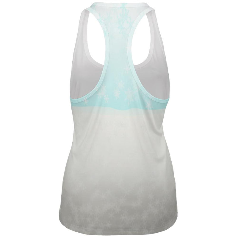 Christmas Santa Jaws Claus Horror All Over Womens Racerback Tank Top Women's Tank Tops Old Glory