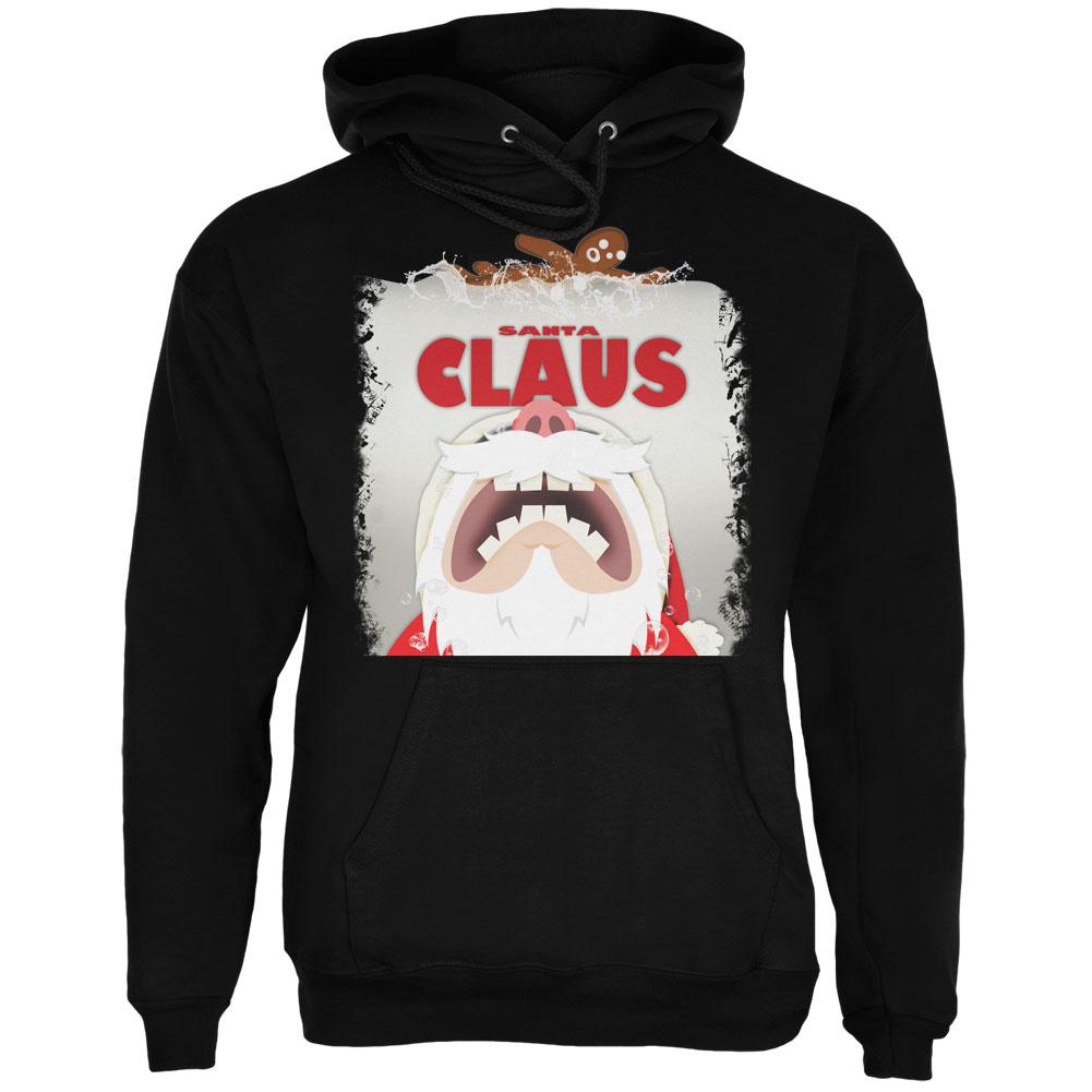 Christmas Santa Jaws Claus Horror Black Adult Hoodie Men's Hoodies Old Glory 2XL Black