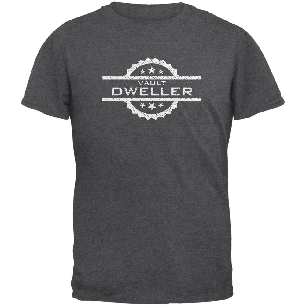 Vault Dweller Dark Heather Adult T-Shirt Men's T-Shirts Old Glory 2XL Grey
