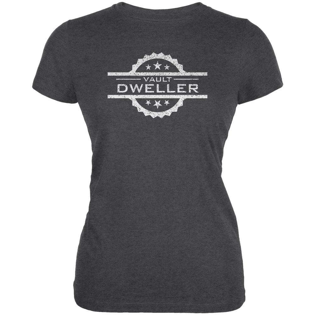 Vault Dweller Dark Heather Juniors Soft T-Shirt Juniors T-Shirts Old Glory 2XL Grey