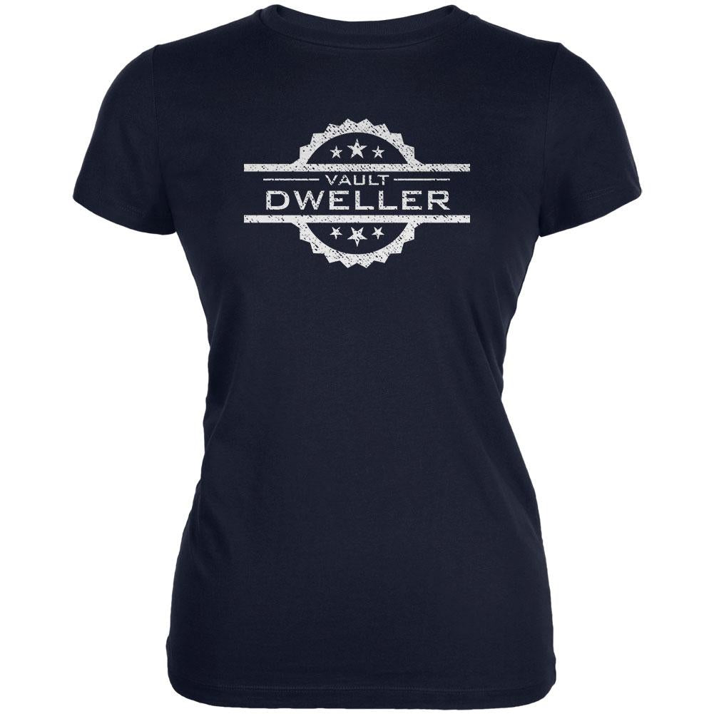 Vault Dweller Navy Juniors Soft T-Shirt Juniors T-Shirts Old Glory 2XL Blue