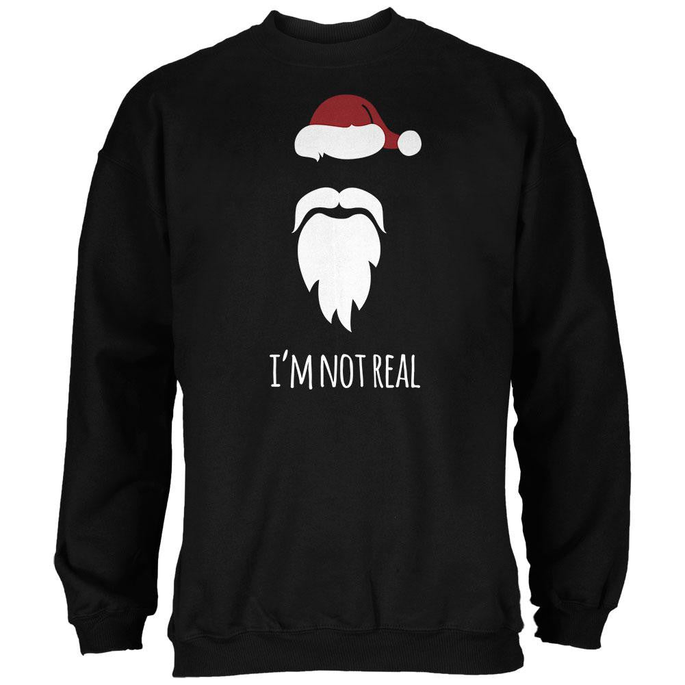 Santa I'm Not Real Black Adult Sweatshirt Men's Sweatshirts Old Glory 2XL Black