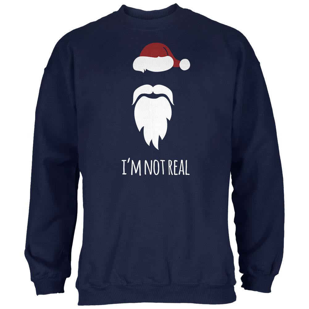 Santa I'm Not Real Navy Adult Sweatshirt Men's Sweatshirts Old Glory 2XL Blue