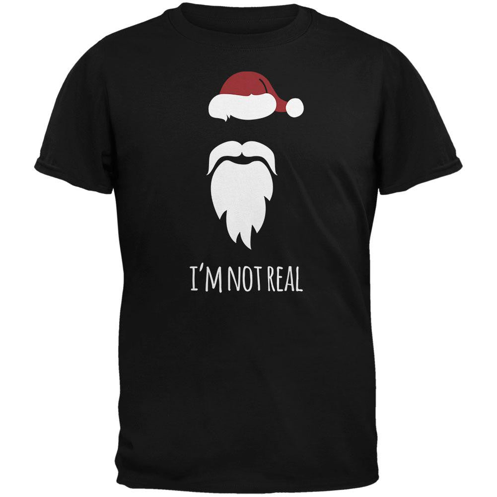 Santa I'm Not Real Black Adult T-Shirt Men's T-Shirts Old Glory 2XL Black