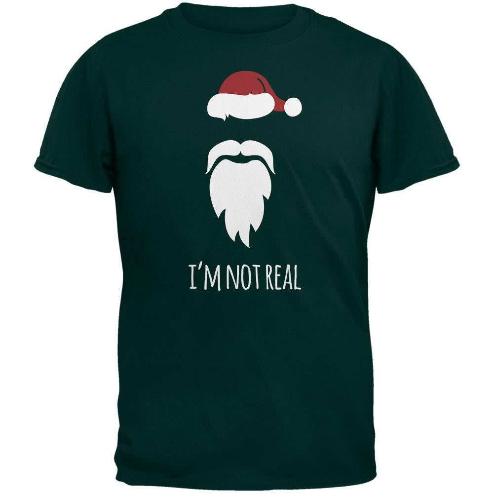 Santa I'm Not Real Forest Adult T-Shirt Men's T-Shirts Old Glory 2XL Green