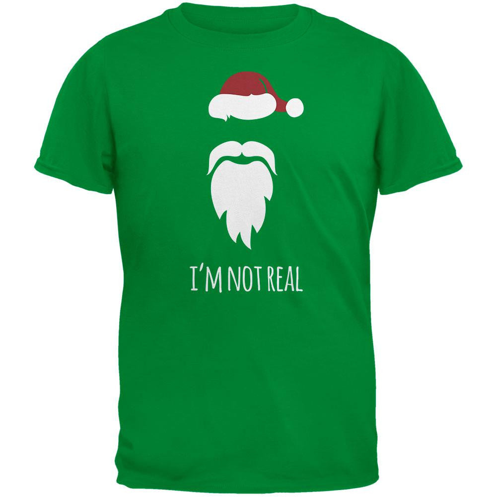 Santa I'm Not Real Irish Green Adult T-Shirt Men's T-Shirts Old Glory 2XL Green