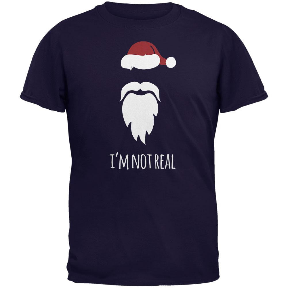 Santa I'm Not Real Navy Adult T-Shirt Men's T-Shirts Old Glory 2XL Blue