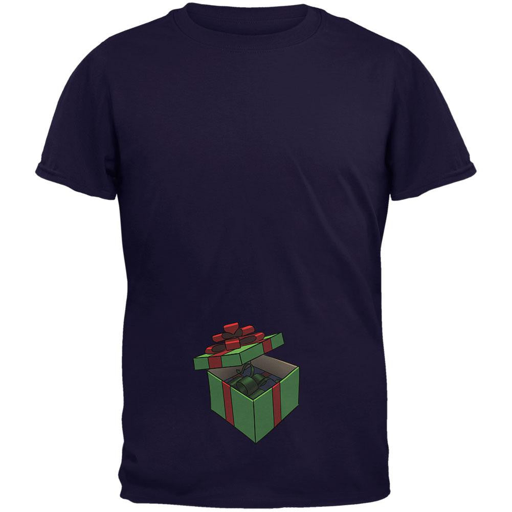 Box In A Box Christmas Gift Navy Adult T-Shirt Men's T-Shirts Old Glory 2XL Blue
