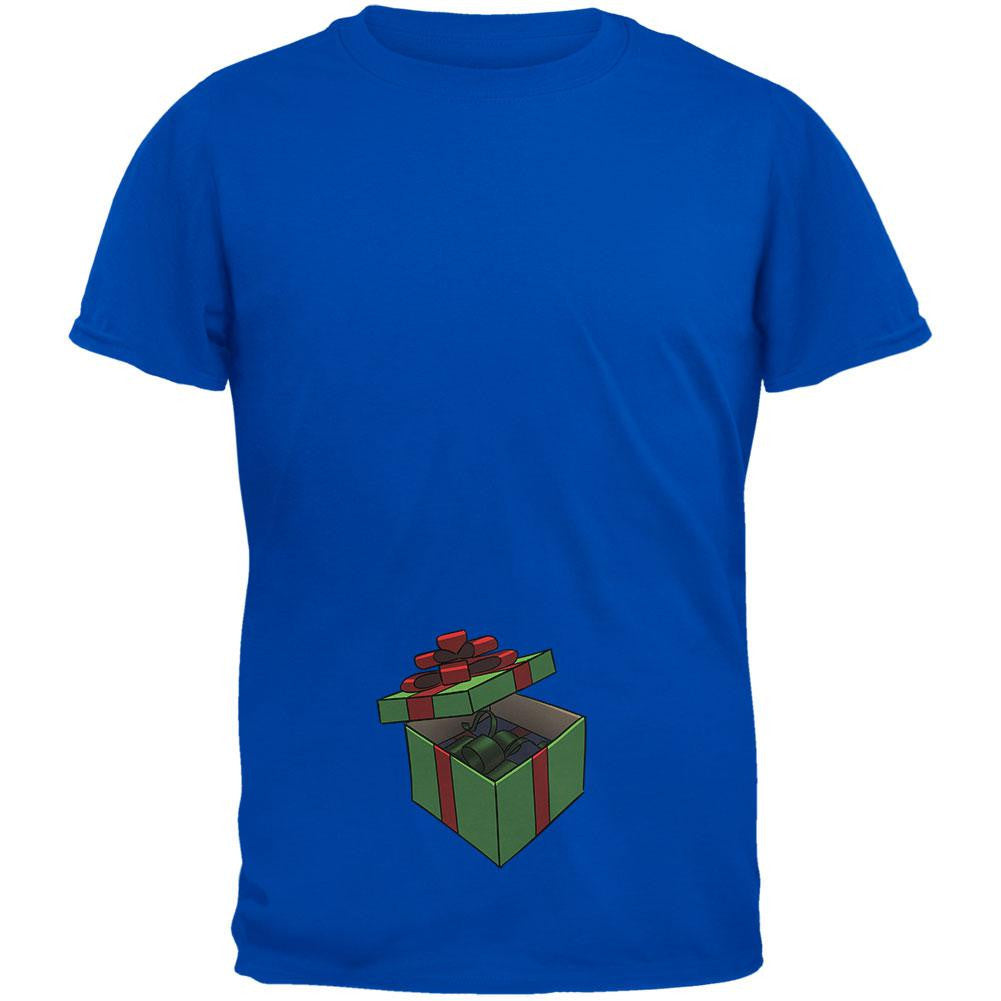 Box In A Box Christmas Gift Royal Adult T-Shirt Men's T-Shirts Old Glory 2XL Blue
