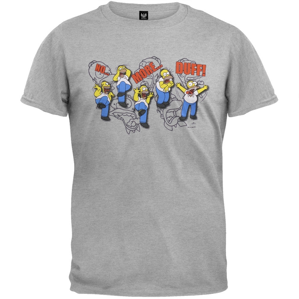 Simpsons - No More Duff T-Shirt Men's T-Shirts Simpsons LG Grey