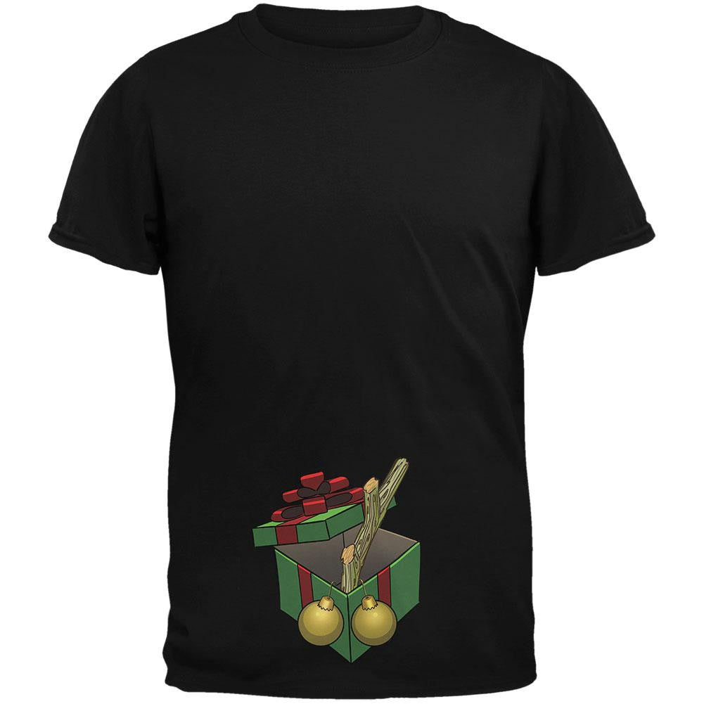 Stick In A Box Christmas Gift Black Adult T-Shirt Men's T-Shirts Old Glory 2XL Black