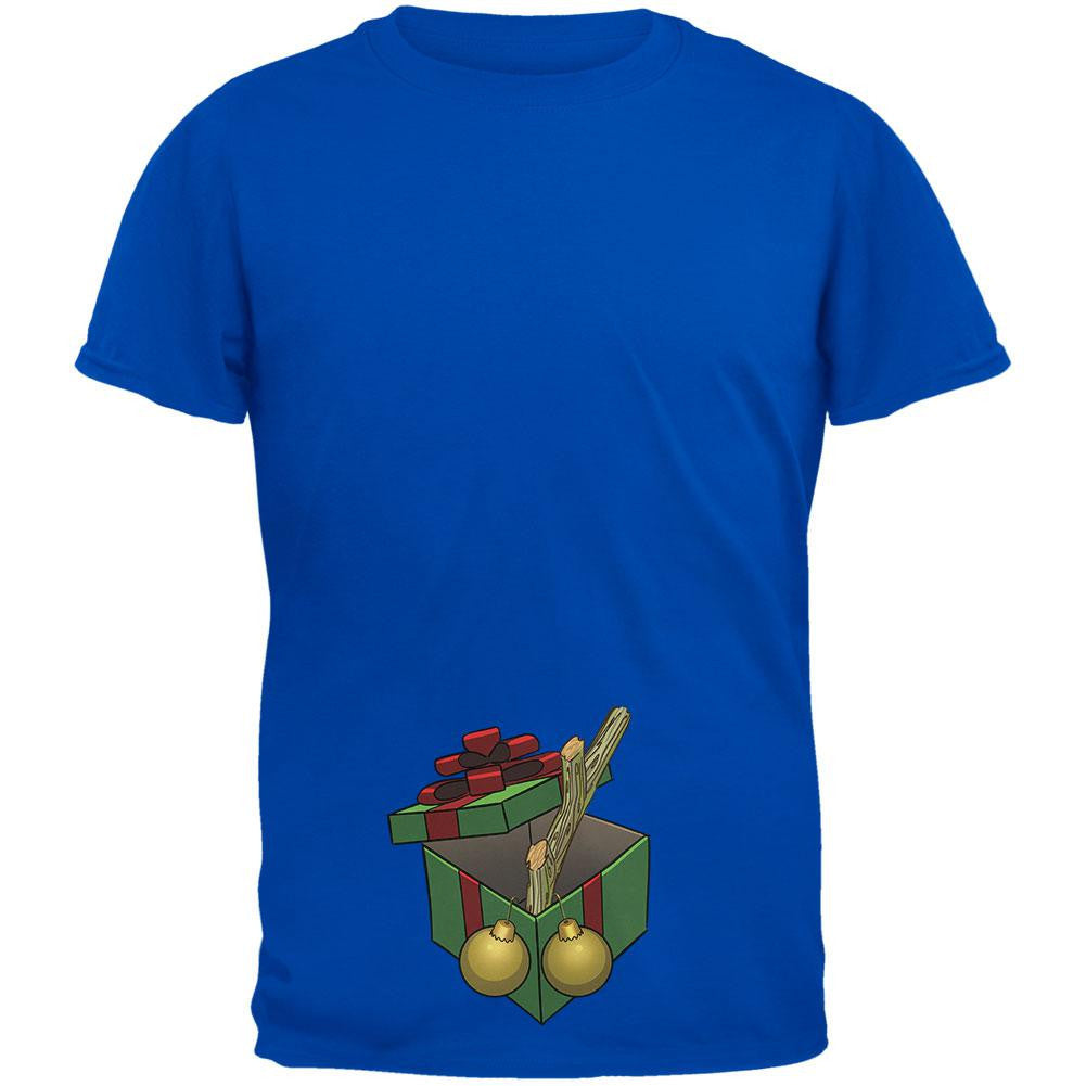 Stick In A Box Christmas Gift Royal Adult T-Shirt Men's T-Shirts Old Glory 2XL Blue