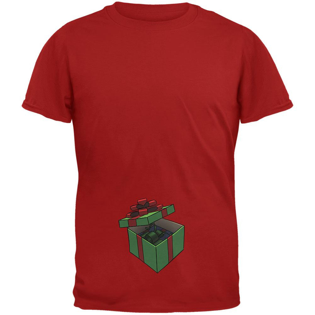Box In A Box Christmas Gift Cardinal Red Adult T-Shirt Men's T-Shirts Old Glory 2XL Red