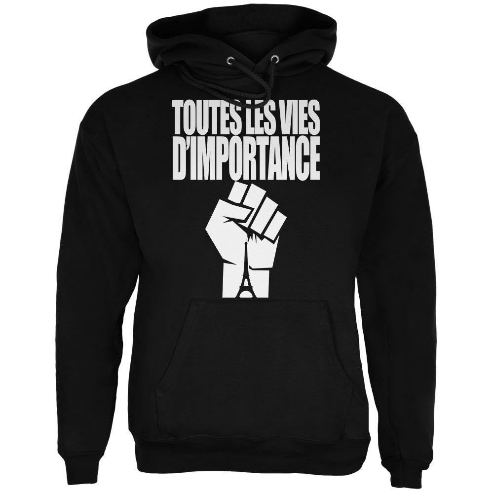 Toutes les Vies D'Importance Black Adult Hoodie Men's Hoodies Old Glory SM Black